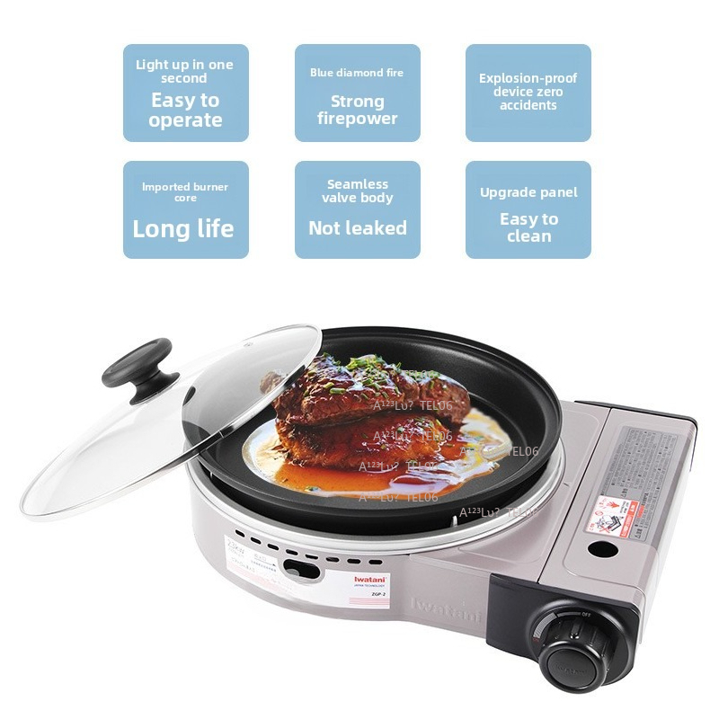 Camping Cooking Gas Stove - ポータブル防風ガスストーブ ブタンバーナー ZGP-2 アウトドアキャンプ 家庭料理用