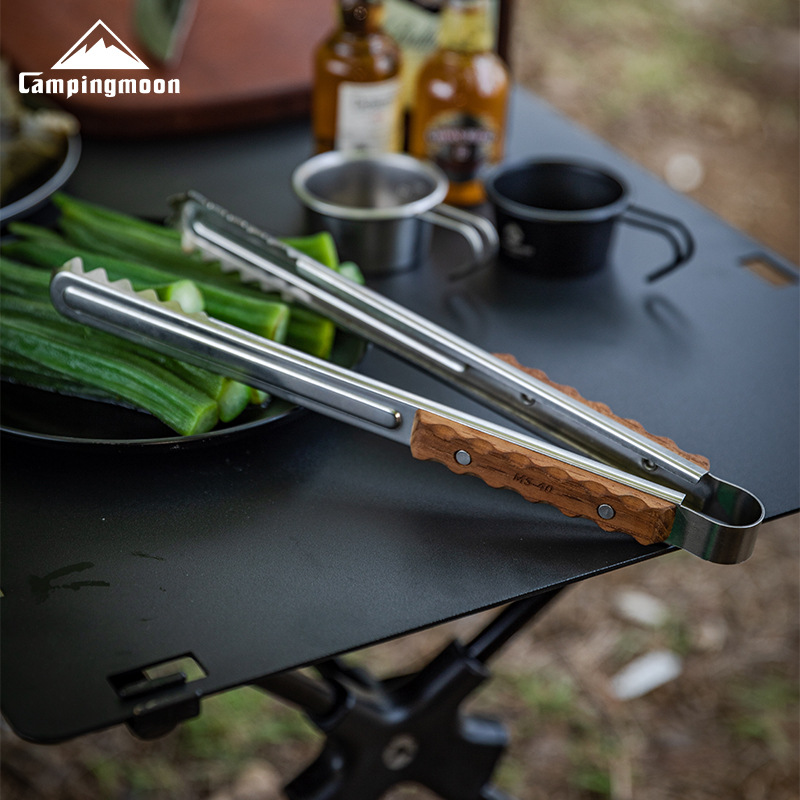 Camping Outdoor Cooking Set - アウトドアキャンプキッチン用品調理器具サービングトングバーベキュークリップクランプバーベキュー食品トングステンレス鋼バーベキュー食品クリップクランプ