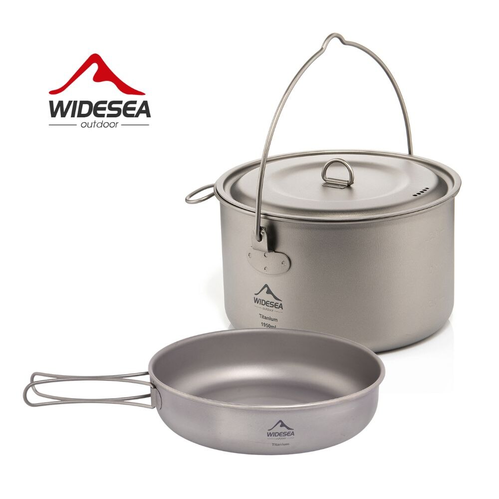 Camping Cooking Kits - キャンプ用食器チタン調理器具セット観光大釜屋外調理鍋フライパンピクニックキッチンハイキングトレッキング