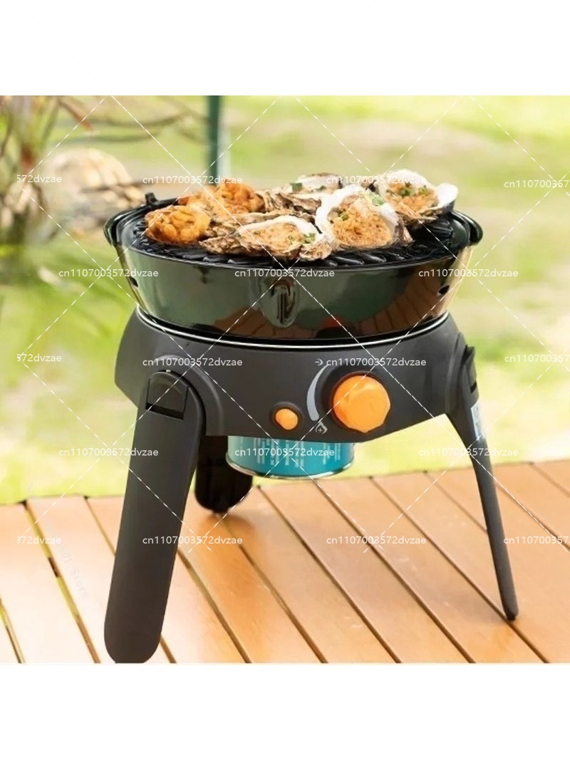 Camping Cooking Gas Stove - 屋外多機能ガスストーブ キャンプBBQグリル 6個セット 折りたたみ式ピクニック調理器具 茶沸かし・グリル用