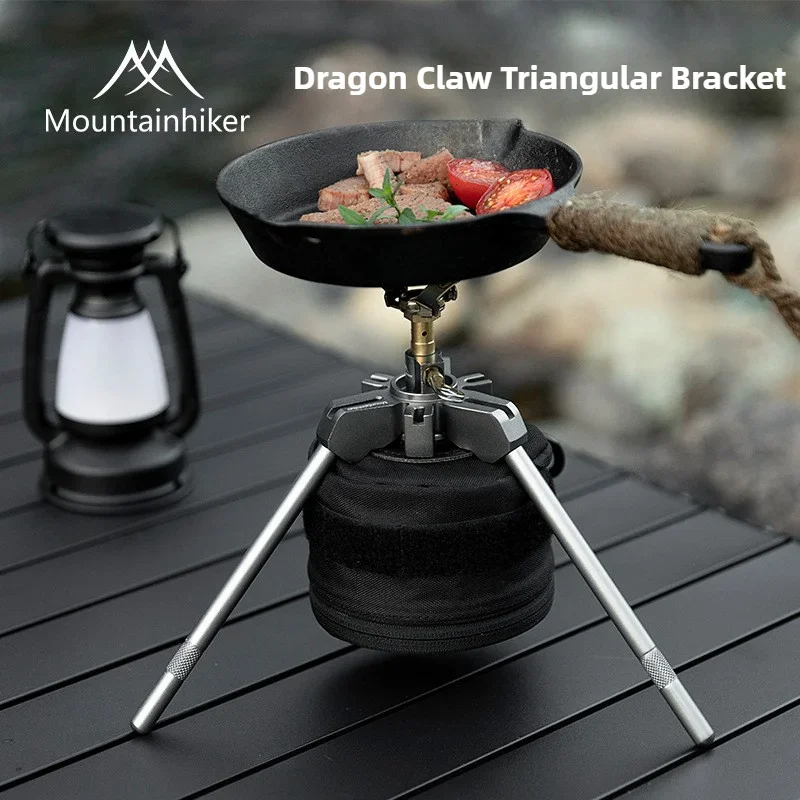Camping Cooking Tripod - マウンテンハイカー 三脚ブラケット キャンプ用多機能ストーブ延長ブラケット、多機能アウトドアポータブルストーブヘッド