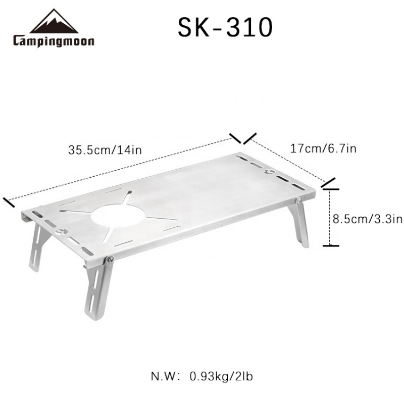 CAMPINGMOON SK-310 多機能ポータブル折りた - Camping Cooking Table With Windshield のレビューと価格