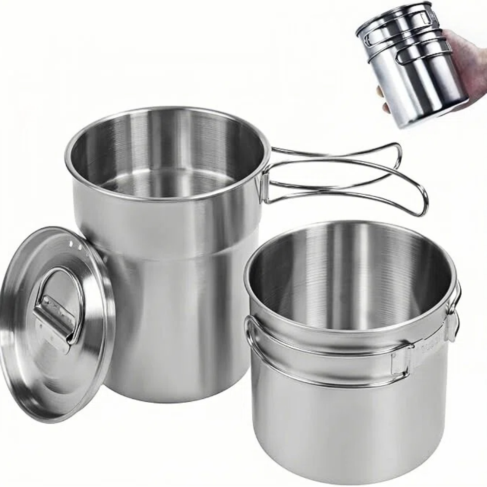 折りたたみ式キャンプカップマグカップキャンプポット調理器具3 - Camping Outdoor Cooking Set のレビューと価格