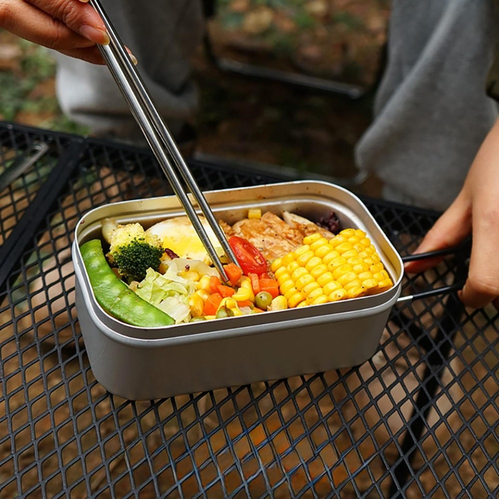 超軽量食器 キャンプ調理器具 ランチボックス 調理鍋 ピクニ - Camping Outdoor Cooking Set のレビューと価格