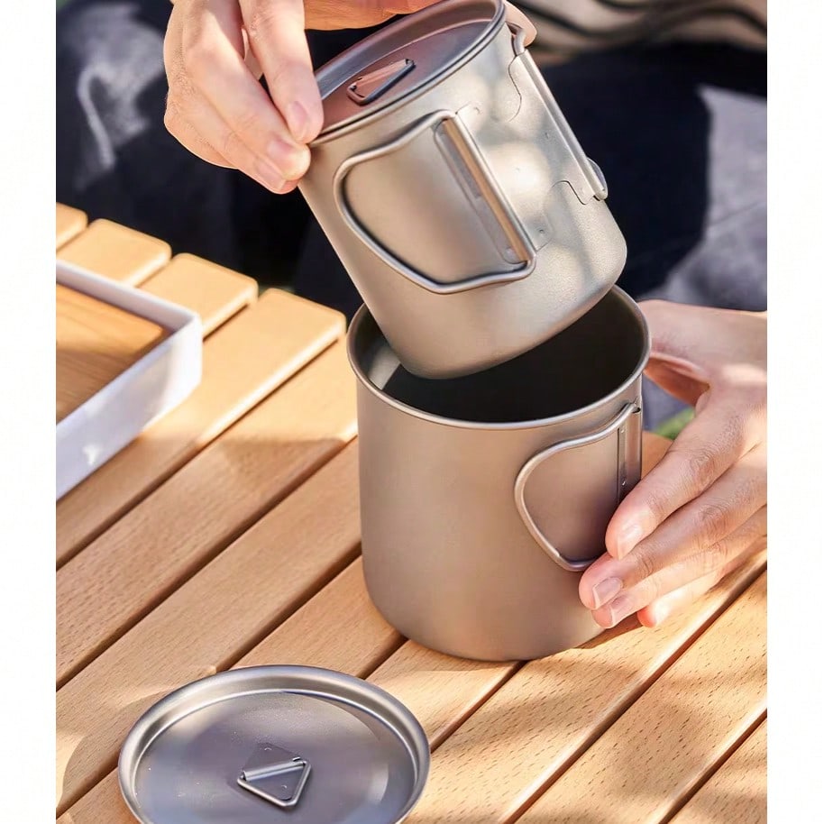 超軽量純チタン製折りたたみ式アウトドアポット、キャンプやピク - Camping Cooking Must Haves のレビューと価格