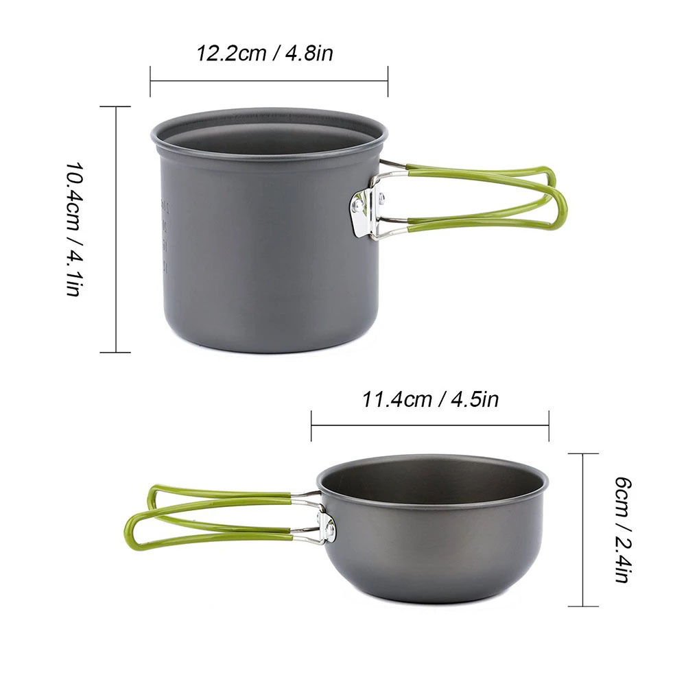 キャンプ調理器具混乱キット超軽量キャンプポットセット屋外調理 - Camping Cooking Roll のレビューと価格