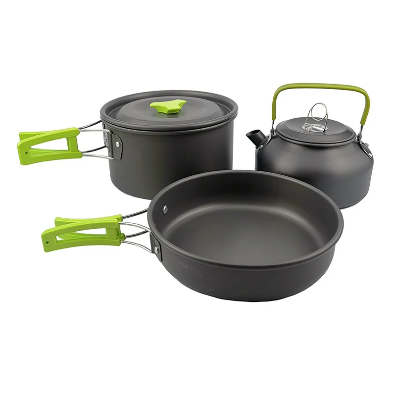 アウトドアポットパンケトルキャンプ調理器具キットハイキングピ - Camping Cooking Kits のレビューと価格