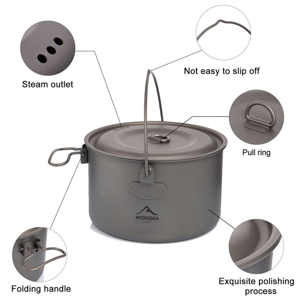 キャンプ用食器チタン調理器具セット観光大釜屋外調理鍋フライパ - Camping Cooking Kits のレビューと価格