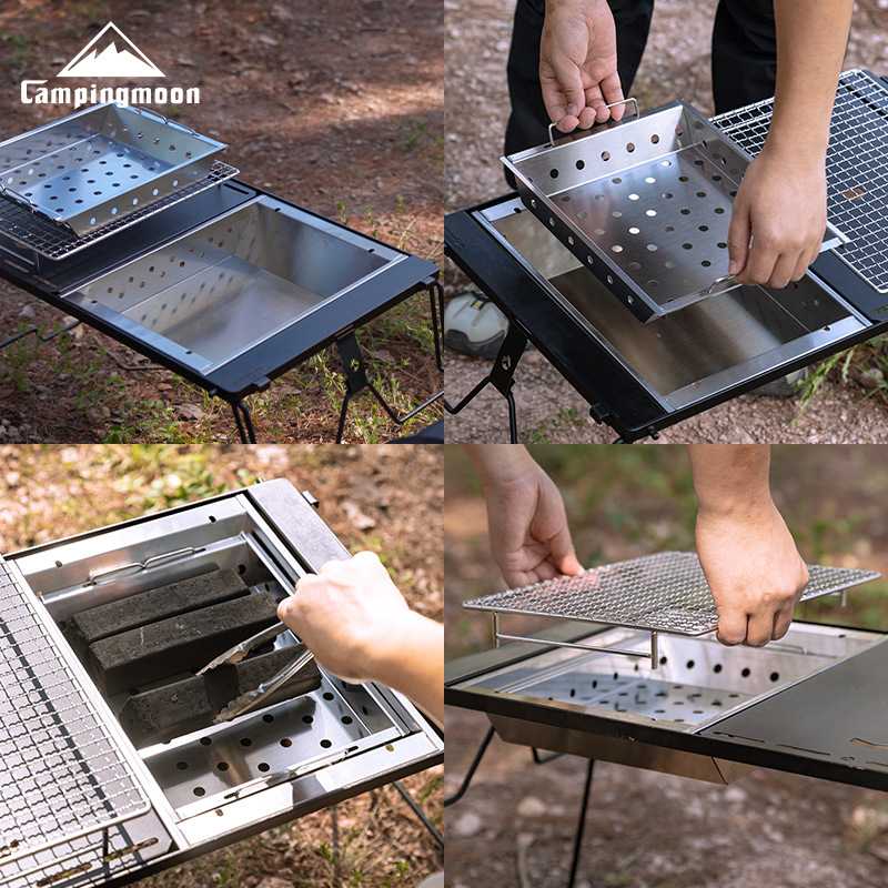 CAMPINGMOON UG-1 IGT カーボン グリル  - Camping Cooking Table With Windshield のレビューと価格