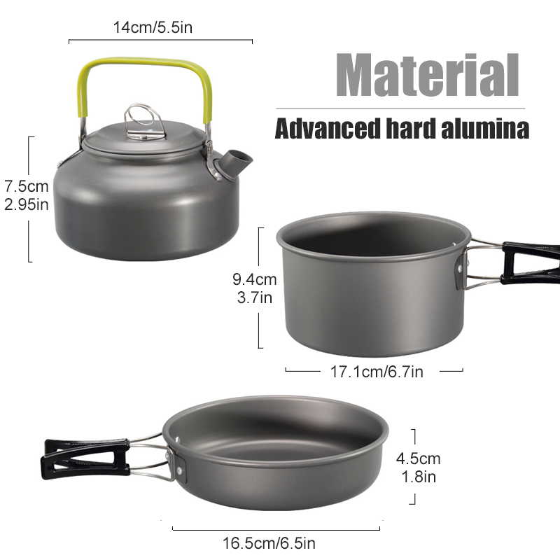 WESTTUNE キャンプ調理器具キット アルミ アウトドア - Camping Cooking Kits のレビューと価格