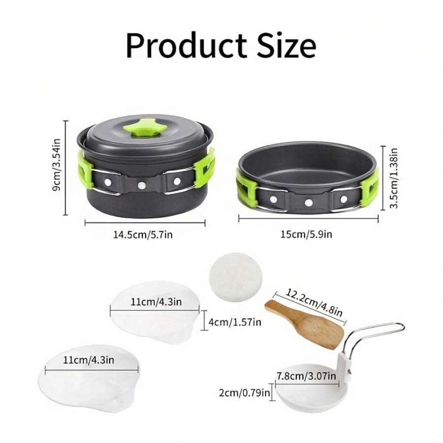 キャンプ用調理セット：収納バッグ付きポータブル食器鍋＆アウト - Camping Outdoor Cooking Set のレビューと価格