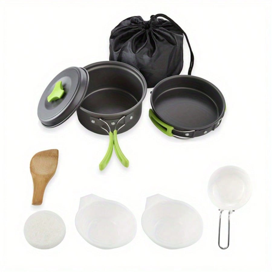 キャンプ用調理セット：収納バッグ付きポータブル食器鍋＆アウト - Camping Outdoor Cooking Set のレビューと価格
