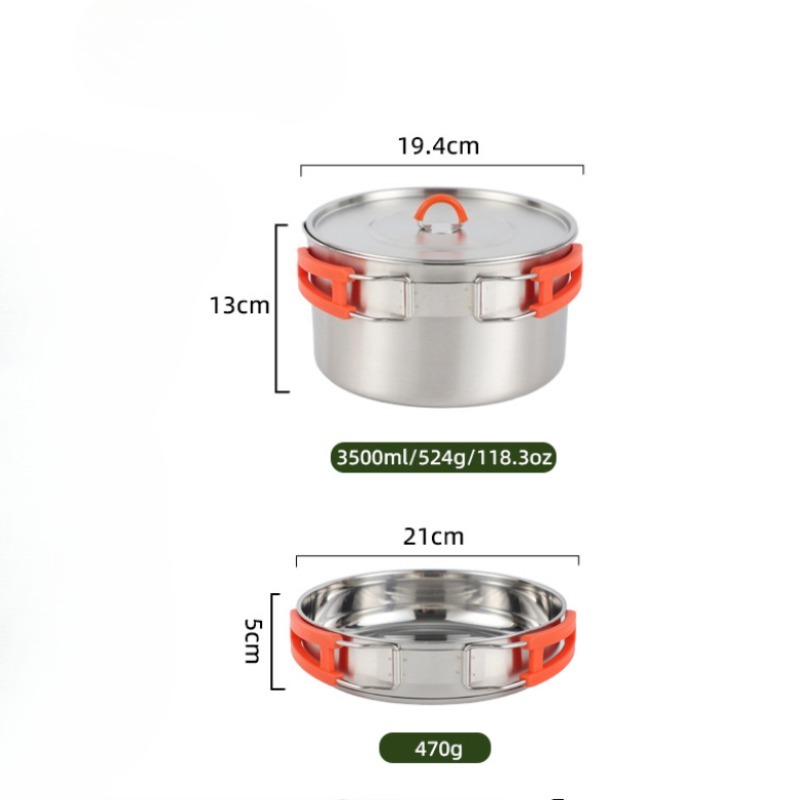 キャンプ用調理器具セット。軽量アルミニウム製で、折りたたみ式 - Camping Cooking Kits のレビューと価格