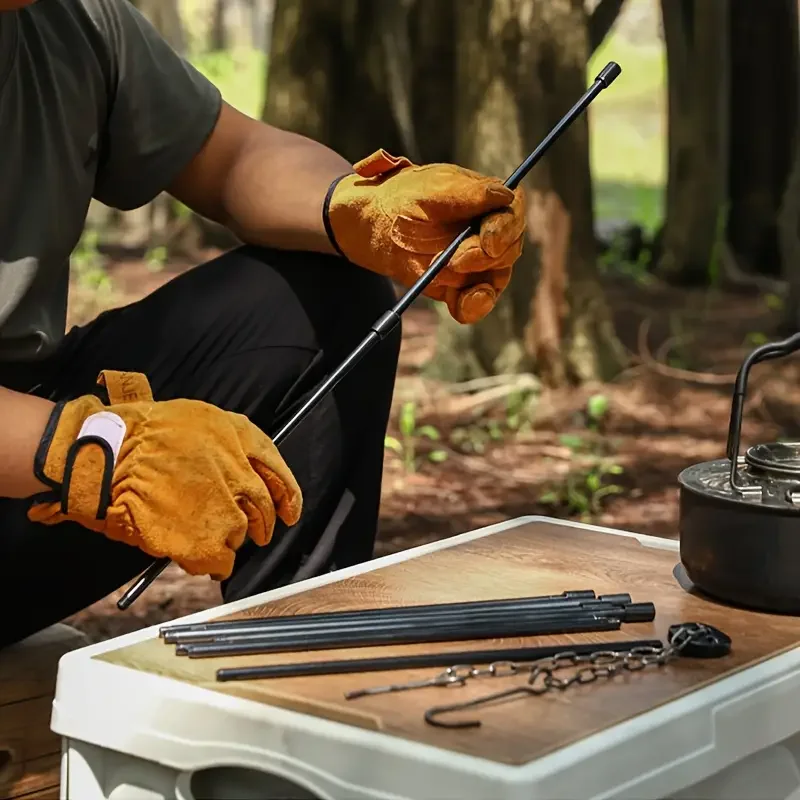 屋外用大型焚き火三脚ポータブルキャンプ焚き火調理鍋吊り下げ三 - Camping Cooking Tripod のレビューと価格