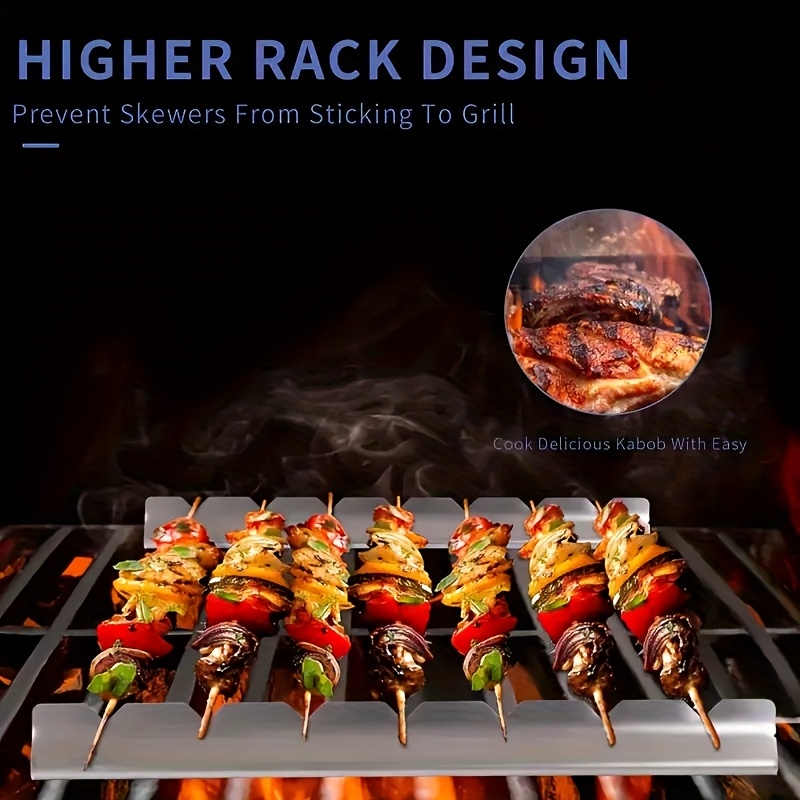 2 個ケバブラックケバブスタンド串ホルダーユニバーサルバーベ - Camping Cooking Kits のレビューと価格