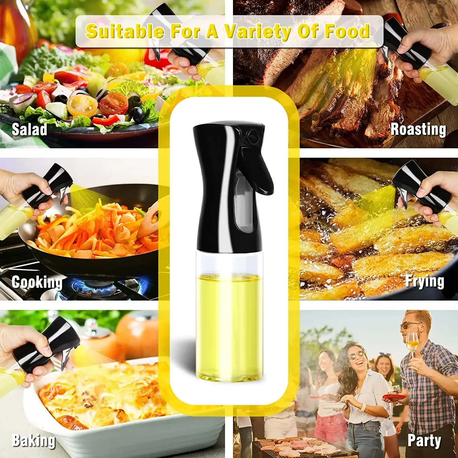500ml プラスチック製オイルスプレーボトル キッチン調理 - Camping Cooking Oil Bottle のレビューと価格