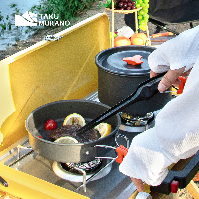 キャンプ用調理器具セット アウトドアクッキング 超軽量アルミ - Camping Cooking Kits のレビューと価格