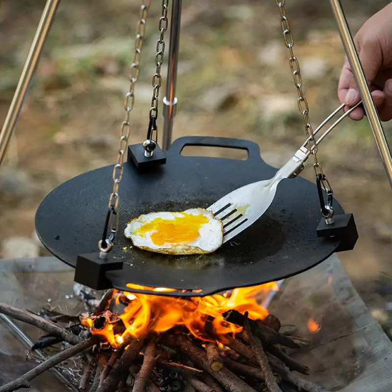 アルミ製キャンプ焚き火三脚、ポータブル三角形サポートスタンド - Camping Cooking Tripod のレビューと価格